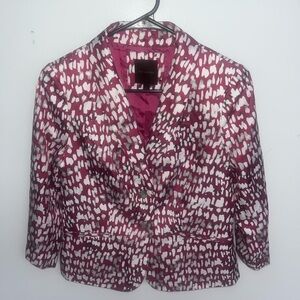 The Limited Pink and White Printed Women's Blazer